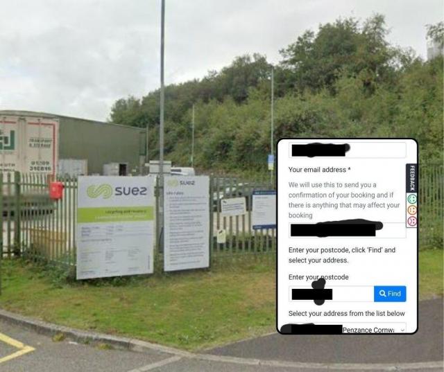 A woman who took Cornwall Council’s advice to go online to book a slot at her local household waste and recycling centres (HWRC) was “horrified” when she discovered the personal details of other people who had booked slots. 
